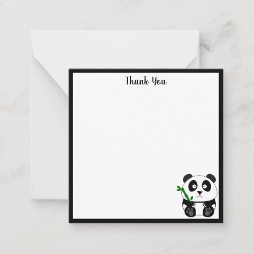 Cute Panda Thank You Note Card