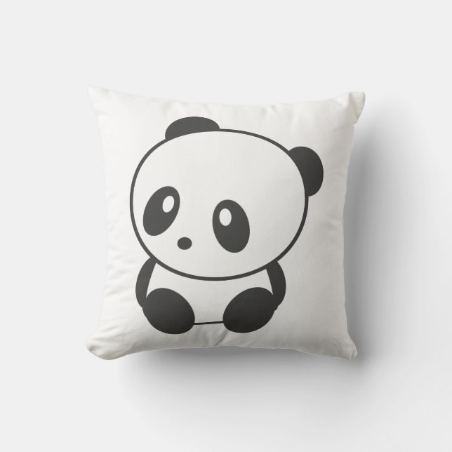 Cute panda throw pillow (Front)