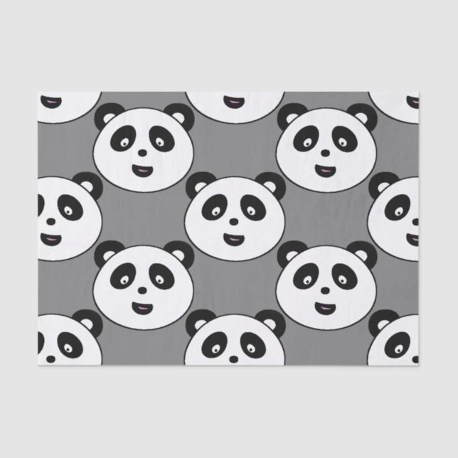 Cute Panda Tissue Tissue Paper (Front)
