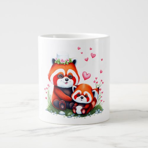 Cute Panda Valentine Giant Coffee Mug