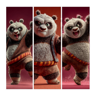 Cute Panda Wall Art Set of 3 