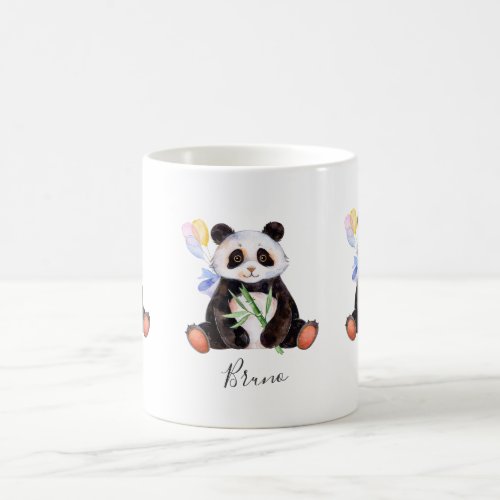 Cute Panda Watercolors Illustration Coffee Mug