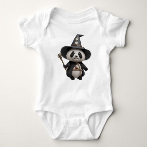 Cute Panda Witch Baby Bodysuit