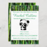 Cute Panda with Bamboo Design Baby Shower Invitation