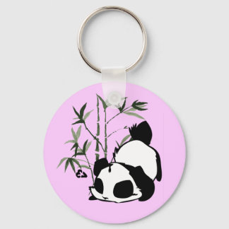 Cute Panda with Bamboo Key-Chain Keychain