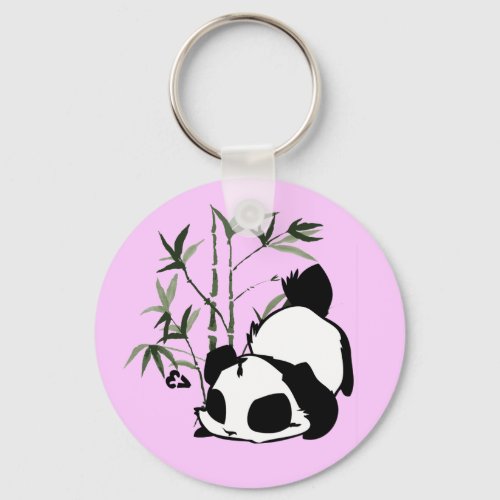 Cute Panda with Bamboo Key_Chain Keychain