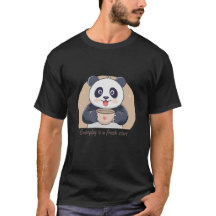 Cute Panda with Coffee – Everyday is a Fres