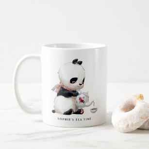 Cute Panda with Scarf Personalize Tea Party Coffee Mug