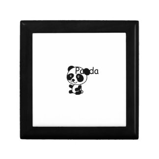 Cute Panda Wooden Jewelry Keepsake Box. Gift Box