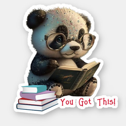Cute Panda You Got This Teacher Custom Vinyl Sticker