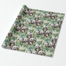 Cute Pandas and Bamboo 