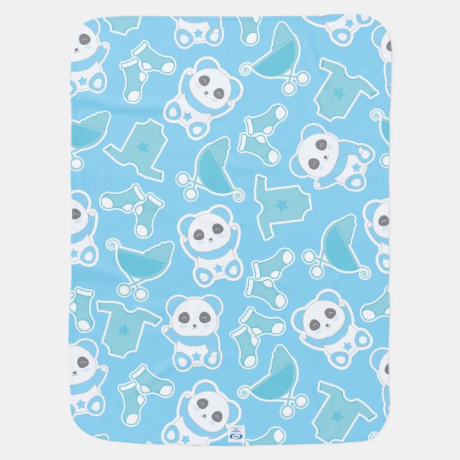 Cute Pandas Baby Blanket (Back)