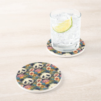 Cute pandas coaster