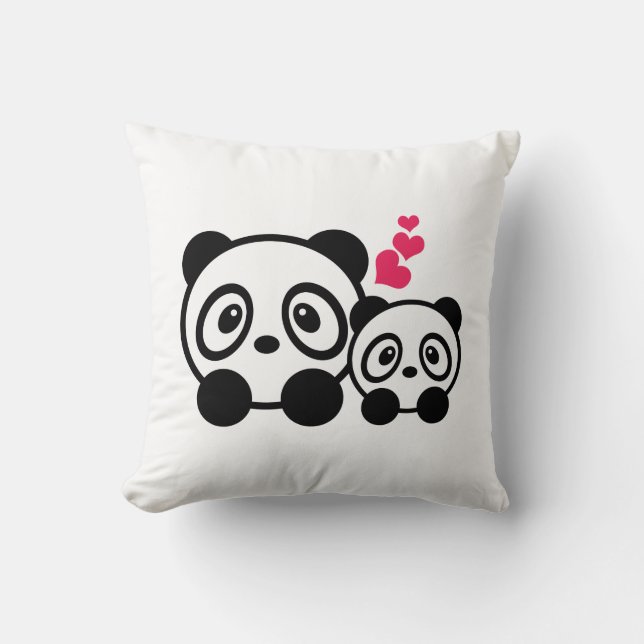Cute Pandas Cushion (Front)