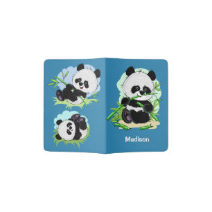 Cute Pandas custom name & color passport cover 2/2