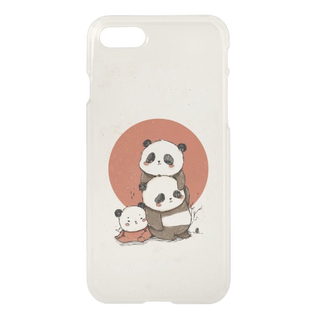 Cute Pandas Design Uncommon iPhone Case (Back)