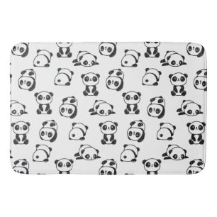Cute Pandas Pattern Bath Mat