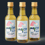 Cute Pandemic OY to the World Holiday Mini Wine Label<br><div class="desc">These mini wine bottle labels are designed specially for the 2020 pandemic holiday season. They feature a funny design with the planet earth wearing a Santa hat and face mask, with a caption reading "Oy to the world." The note reads: Sending Holiday Cheer Despite the Year, with space for your...</div>