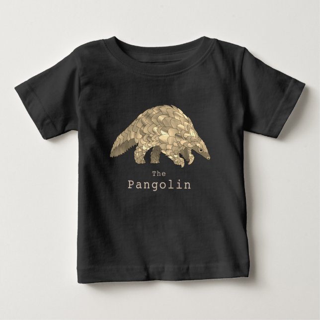 Cute Pangolin Endangered Animal Wildlife Activism  Baby T-Shirt (Front)