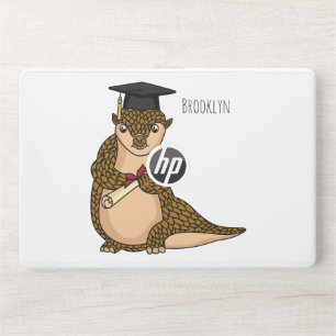 Cute pangolin graduating cartoon HP laptop skin