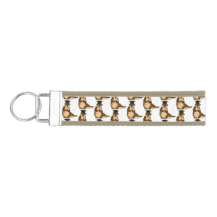 Cute pangolin graduating cartoon wrist keychain
