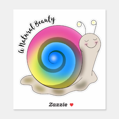 Cute Pansexual Pride Snail Sticker