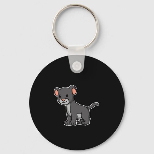 Cute Panther Animal Black Cat Gifth Idea Keychain