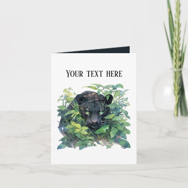 Cute Panther any purpose add text  Card (Front)