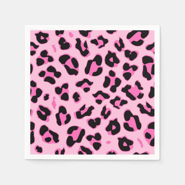 Cute panther skin print party paper napkin (Front)
