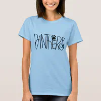 Zazzle Cute Panthers Football Youth Team Rec League Mom T-Shirt, Women's, Size: Adult S, Light Blue