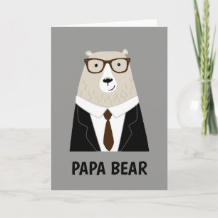 Cute Papa Bear Fathers Day Gift Specialty Mug Card