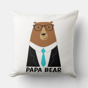 Cute Papa Bear Fathers Day Gift Specialty Mug Throw Pillow