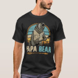 Cute Papa Bear Vintage Father_s Day Retro Dad Guit T-Shirt