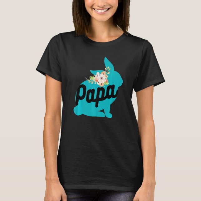 Cute Papa Rabbit Bunny Baby Designs For Pregnancy T-Shirt (Front)