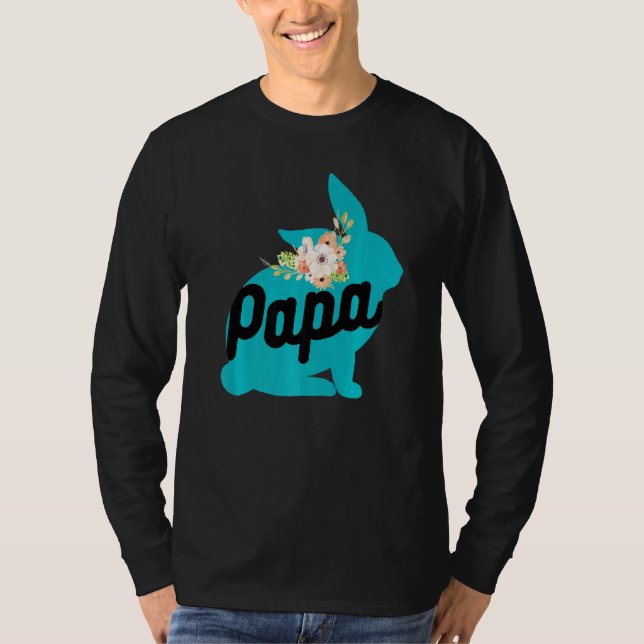 Cute Papa Rabbit Bunny Baby Designs For Pregnancy T-Shirt (Front)