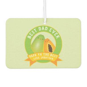 Cute Papa Ya The Best Funny Fruit Pun For Dad Air Freshener