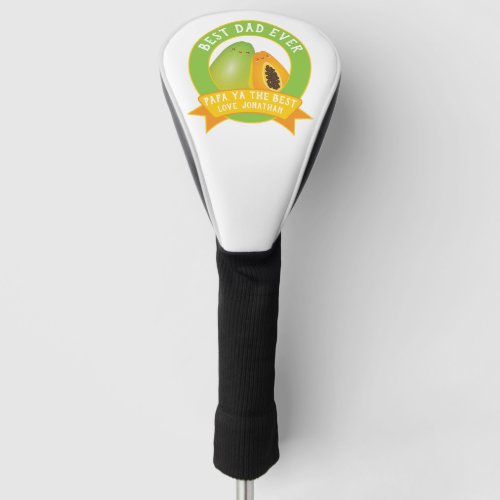 Cute Papa Ya The Best Funny Fruit Pun For Dad Golf Head Cover