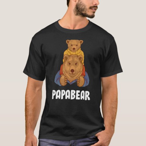 Cute Papabear Father Daughter Son Papa Bear   T_Shirt
