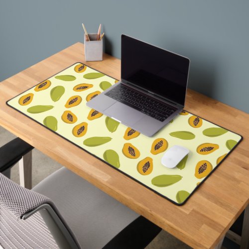 Cute Papaya Tropical Fruit Exotic Healthy Food Desk Mat