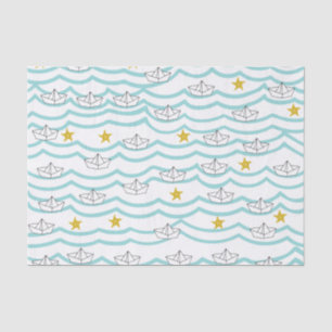 Cute Paper Boats Tissue Paper