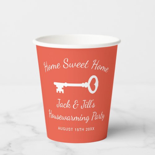 Cute paper cups for housewarming party celebration