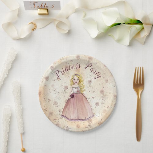 Cute Paper Plate for Princess Party