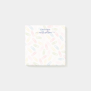 Cute Paperclip Pattern From Teacher Post-it Notes