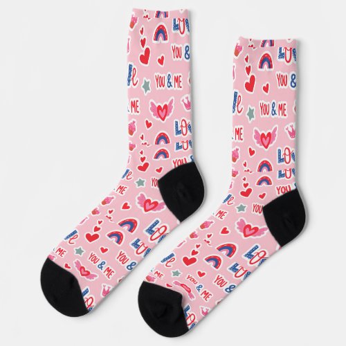 Cute Pappy Lovers  Socks
