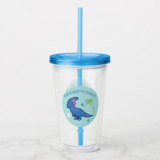 Cute Parasaurolophus Acrylic Tumbler
