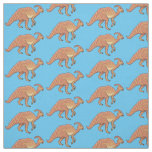 Cute parasaurolophus dinosaur cartoon illustration fabric