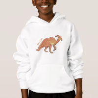 Cute parasaurolophus dinosaur cartoon illustration