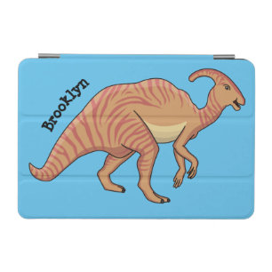 Cute parasaurolophus dinosaur cartoon illustration iPad mini cover