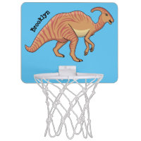 Cute parasaurolophus dinosaur cartoon illustration