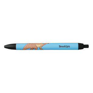 Cute parasaurolophus dinosaur cartoon illustration pen